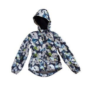 The North Face Girls' Rain Jacket Antora Waterproof Hooded 7/8 Floral